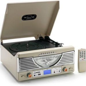 Platenspeler met AM/FM radio