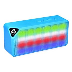 Draagbare bluetooth speaker met lichtshow – blauw