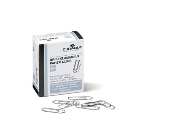 Paperclips 32mm, verzinkt - 100stuks/doos