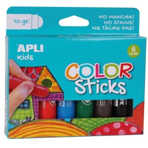 APLI Kids Color Sticks “Assorti kleuren” 6stuks x 10gr