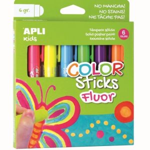 APLI Kids Color Sticks “Fluo” 6stuks