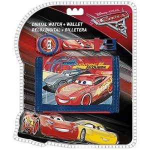 Disney Cars 3 – Set met portefeuille + digitaal horloge