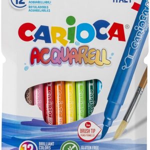 Penseelviltstift “Aquarel” in kartonnen etui – 12stuks