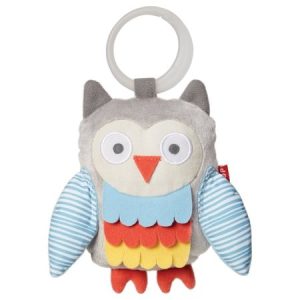 Treetop Friends Stroller Toy – Uil (grijs/pastel)