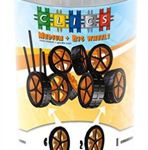 Clics – Koker met 6 medium + 2 grote wielen + kruisassen