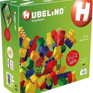 Knikkerbaan – Gekleurde bouwstenen 102stuks