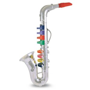 Saxofoon met 8 gekleurde kleppen/noten
