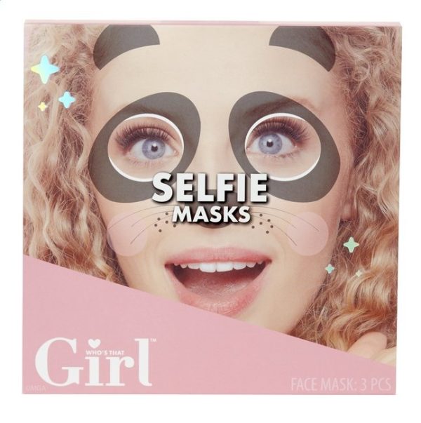 Who's That Girl Selfie Masks - 3stuks