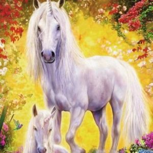 Puzzel (500stuks) – Eenhoorn met veulen