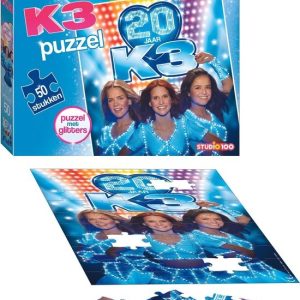 K3 – Puzzel 20jaar K3 met glitters (50stuks)
