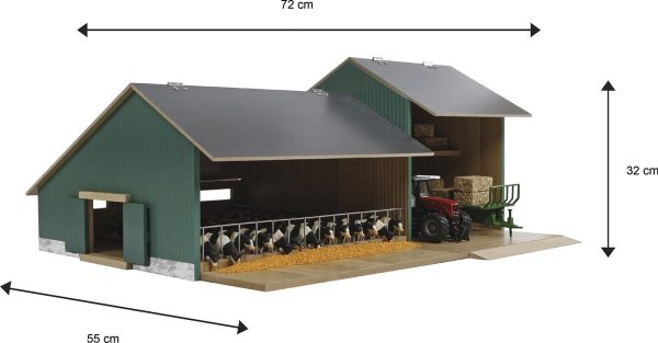 Stal met landbouwloods 55x72x32 cm (1:32) - Afbeelding 3
