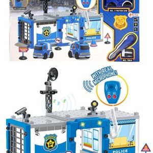 Politiebureau met licht/geluid + twee frictie auto’s