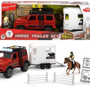 Horse Trailer Set met licht/geluid (Mercedes-AMG500 + Trailer 40cm)
