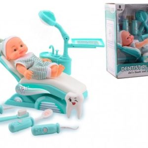 Tandarts speelset met pop en stoel in doos
