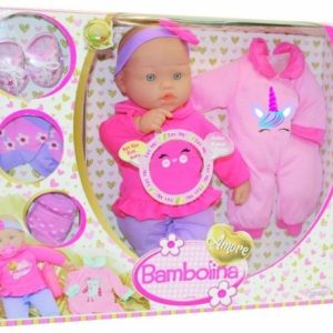 Bambolina Amore Babypop 36cm met 4 melodieën + extra outfit