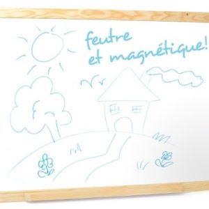 Magnetisch bord (groot) met houten kader en pennenbak – 88x66cm