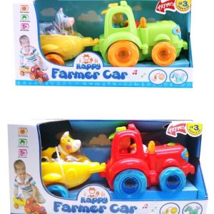 Tractor met aanhangwagen + dieren – 1 exemplaar