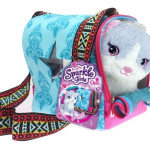 grijs katje in draagtasje