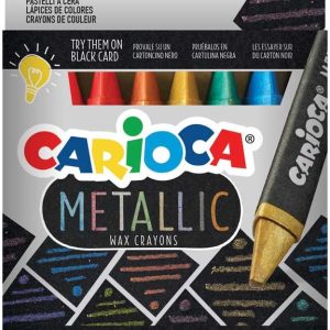 Carioca Waskrijt “Metallic” – 8stuks