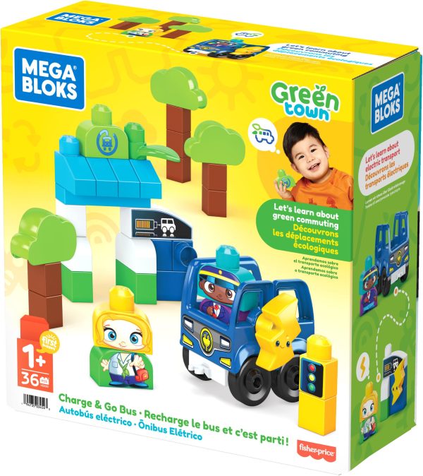 Mega Bloks Green Town - Opladen en rijden maar Bus - Afbeelding 2