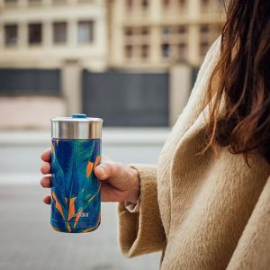 Quokka Stainless Steel Coffee Tumbler 400ml – Blue Jungle