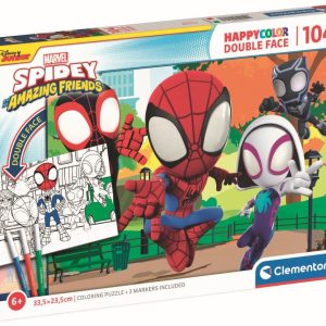 Puzzel Double Face (104stuks) – Marvel Spidey and his Amazing Friends
