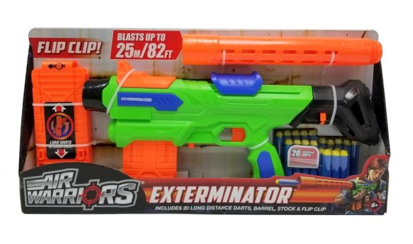 Air Warriors - Exterminator met 2 clips lange afstand pijltjes