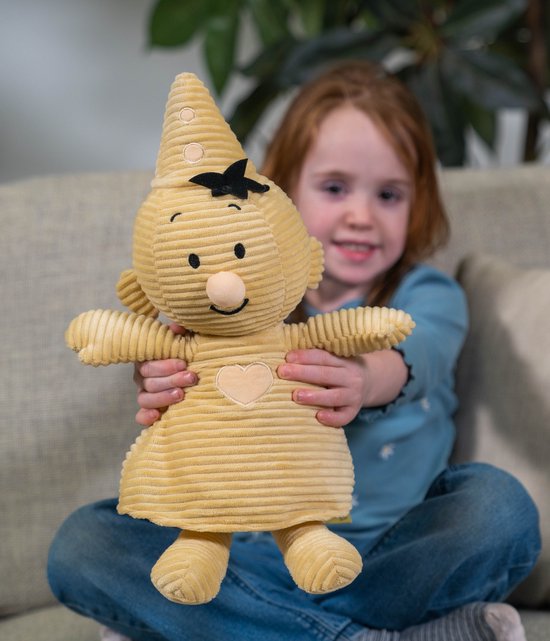 Bumba - Knuffel (corduroy/ribfluweel) 35cm - geel - Afbeelding 2
