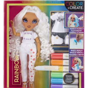 Rainbow High Color & Create Fashion Doll – Purple Eyes