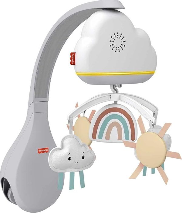 Fisher-Price - 2-in-1 Regenboog/Wolk mobiel met muziek en waaklampje - Afbeelding 2