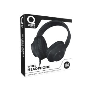 Qware wired foldable headphone-BL