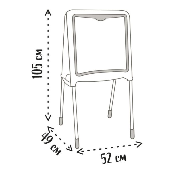 Metalen Krijt- en magneetbord - Afbeelding 4
