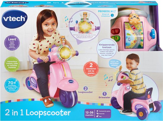 VTech 3 In 1 Loopscooter roze - Afbeelding 2