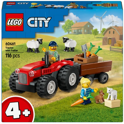 LEGO City - Rode tractor met aanhanger