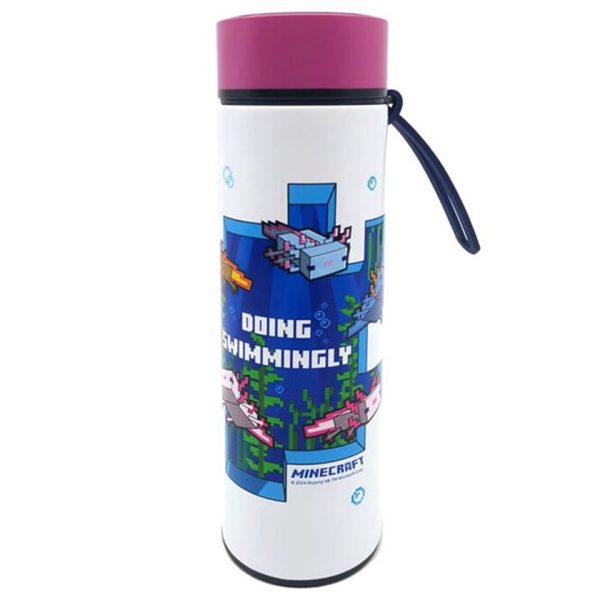 Minecraft - Thermofles 450ML Axolotl (met thermometer)
