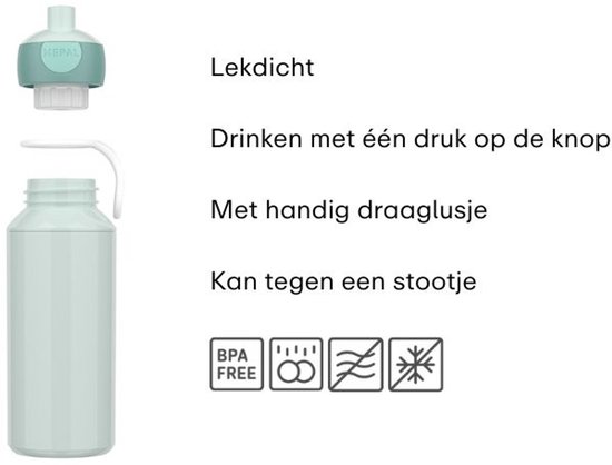 Drinkfles campus pop-up 400ml - Peppa Pig - Afbeelding 2