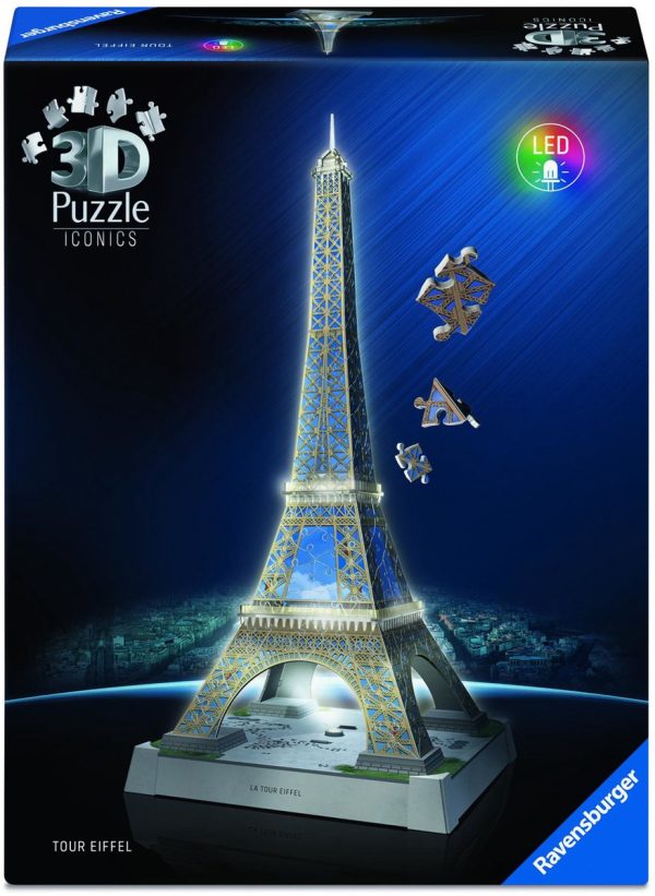 3D Puzzel Icons - Eifeltoren (met LED licht)