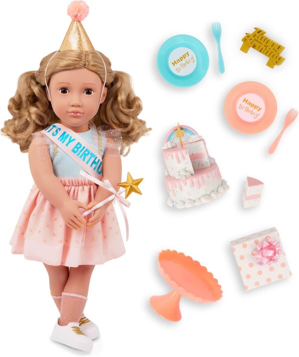 Verjaardagspop activiteiten Romy m/acc. 45cm - Afbeelding 2