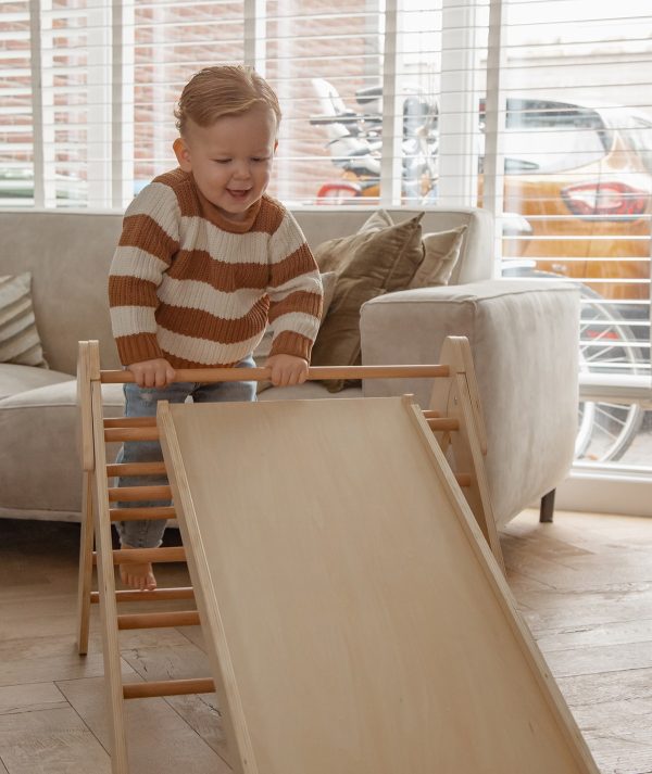 Tryco - Houten Klimrek Met Glijbaan - Afbeelding 2