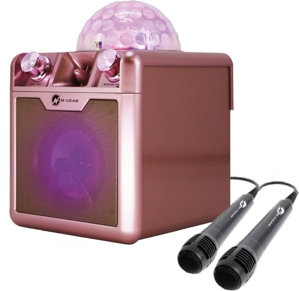 N-Gear Disco Block 410 space pink - Karaoke Set Bluetooth Speaker