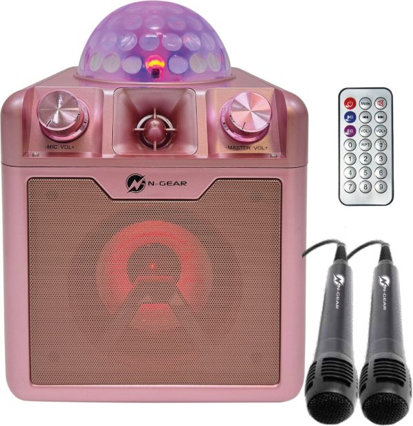 N-Gear Disco Block 410 space pink - Karaoke Set Bluetooth Speaker - Afbeelding 2