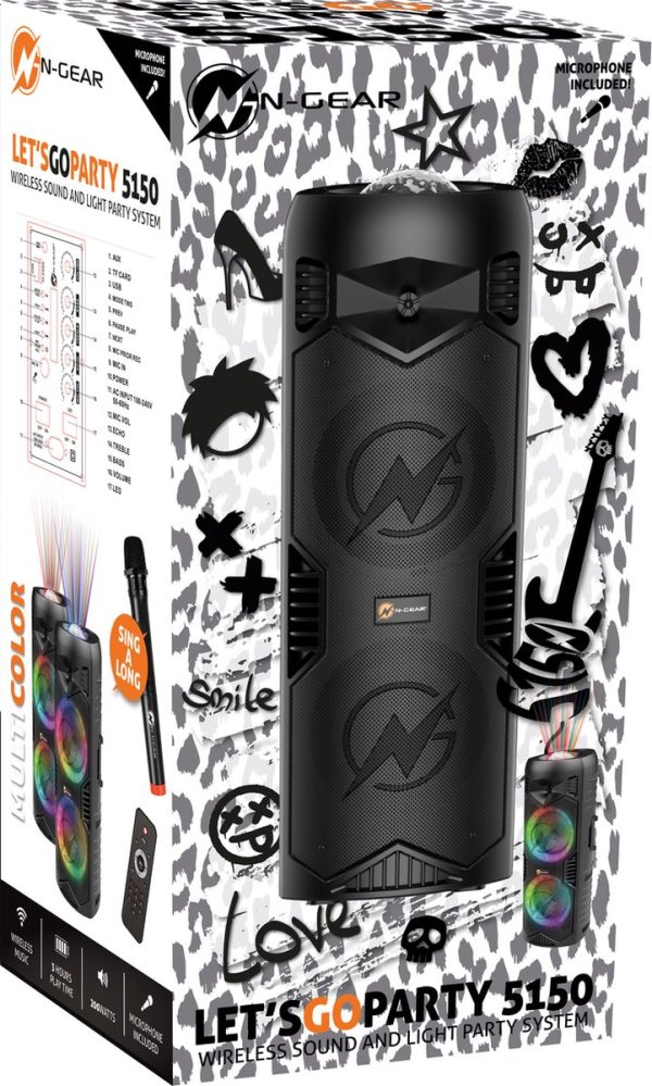 N-Gear LGP-5150 black - Speaker Karaoke met draadloze microfoon - Afbeelding 2