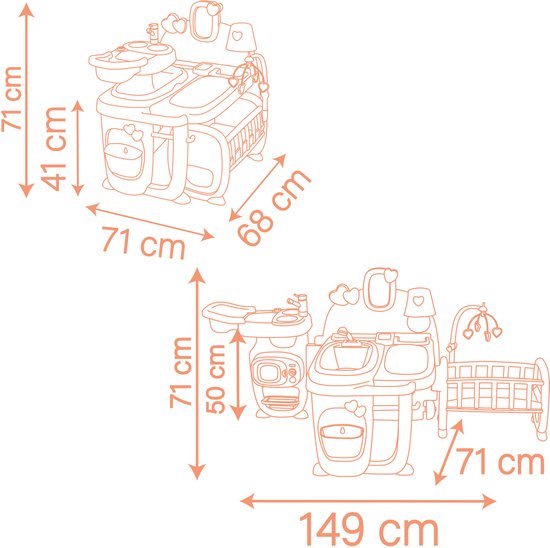 Baby Nurse Groot Verzorgingsspeelset Met 23 Accessoires - Afbeelding 5