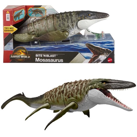 Jurassic World - Bite N Blast Mosasaurus Dinosaurusfiguur
