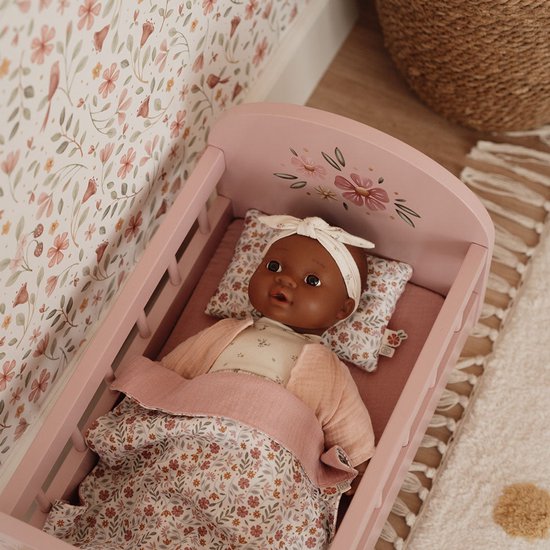 Little Dutch - Houten Poppenbed met textiel - Afbeelding 2
