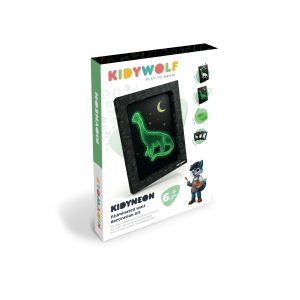Kidywolf – Kidyneon Light-up Wall Art Craft Kit – Dino