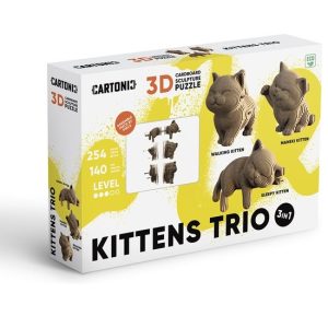 Cartonic – 3d Puzzel Trio Kittens