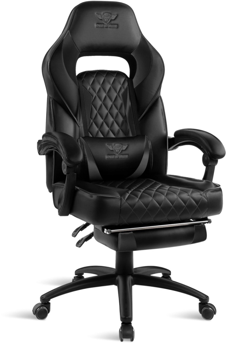 Gaming Stoel Mustang Leder Zwart - Afbeelding 2