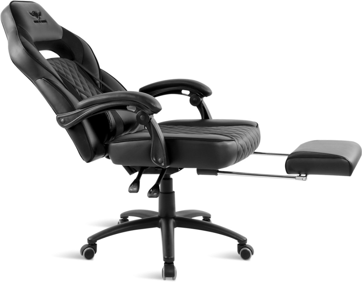 Gaming Stoel Mustang Leder Zwart - Afbeelding 4