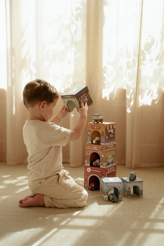 Little Dutch - Stapeltoren Met 6 Autos - Afbeelding 4